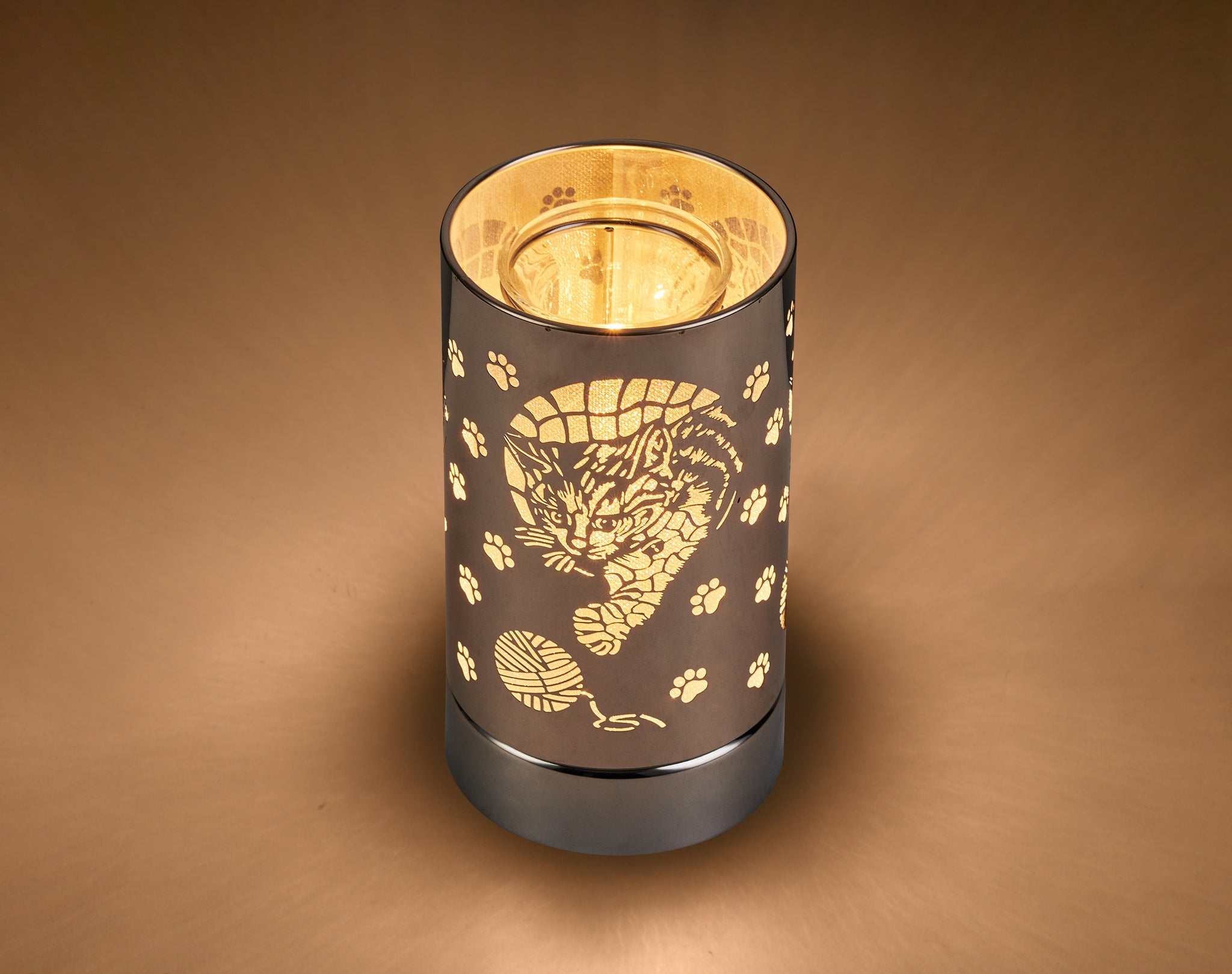 7" Touch lamp/Oil burner/Wax warmer - SilverCat