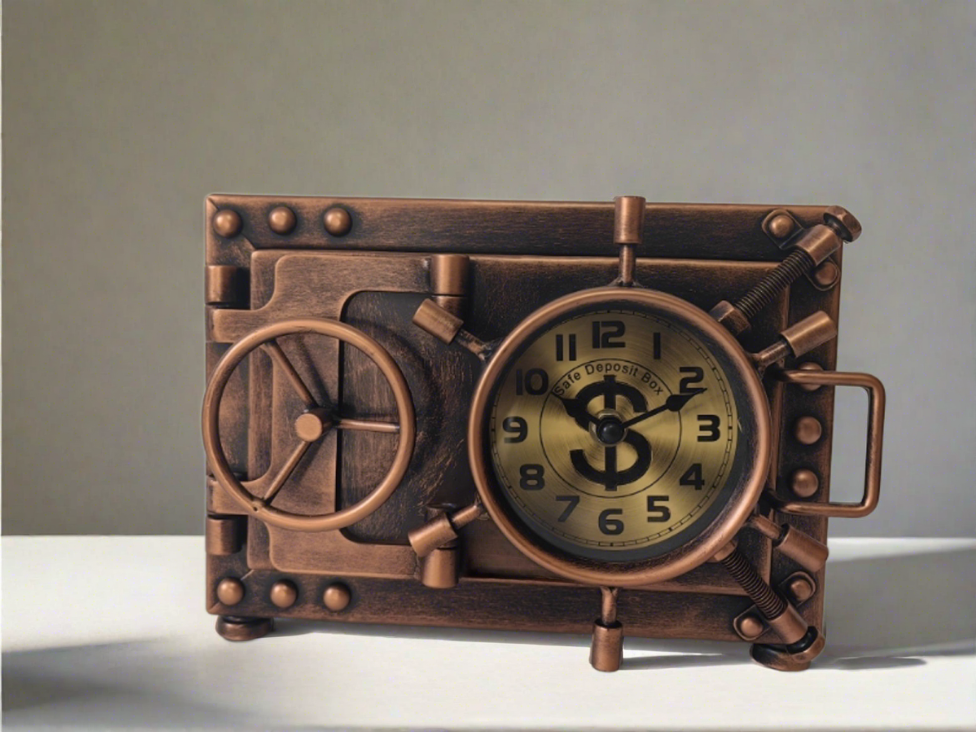 Table clock with Piggy Bank