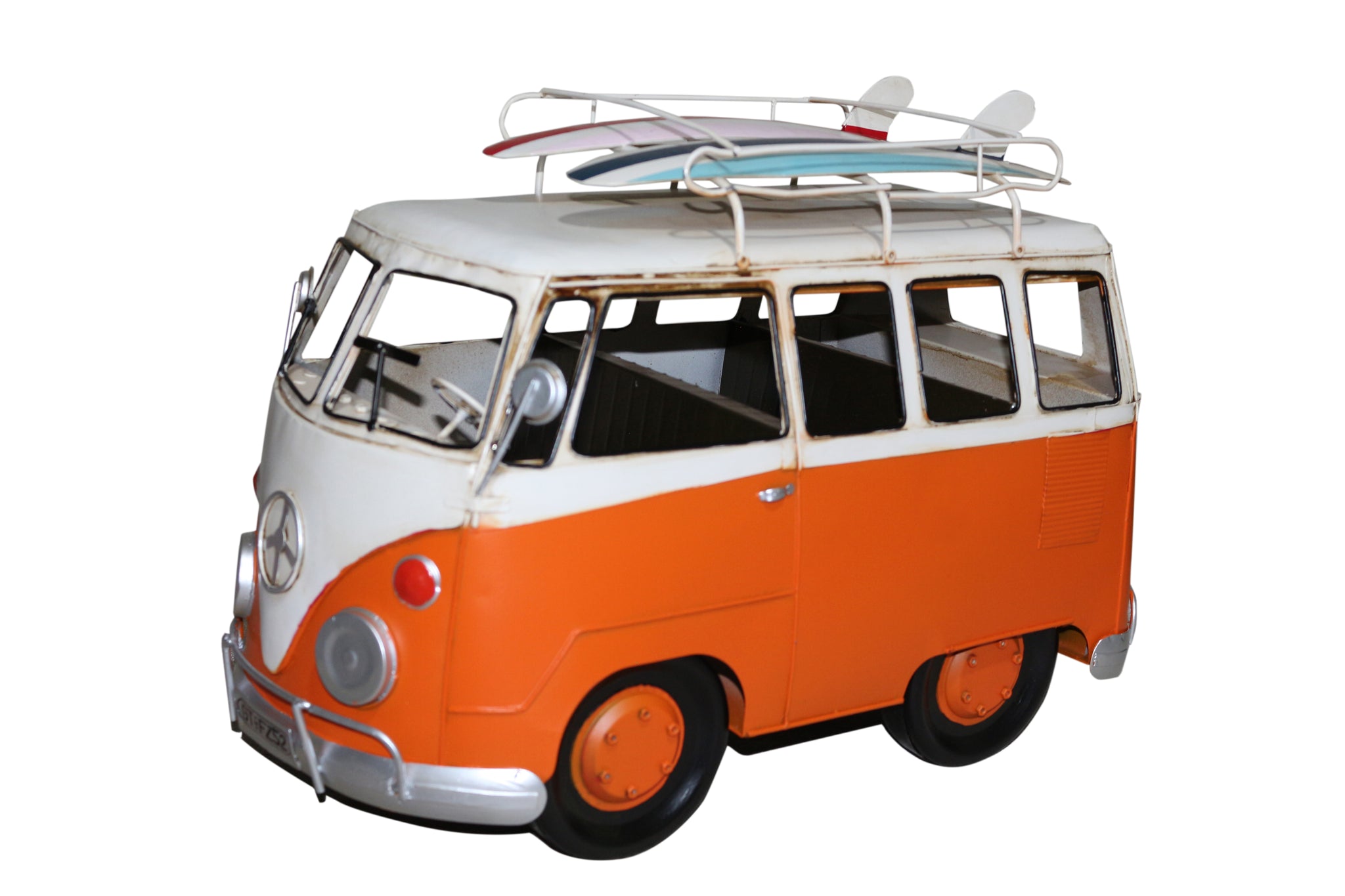 Oversized Vintage VW Bus Metal Model