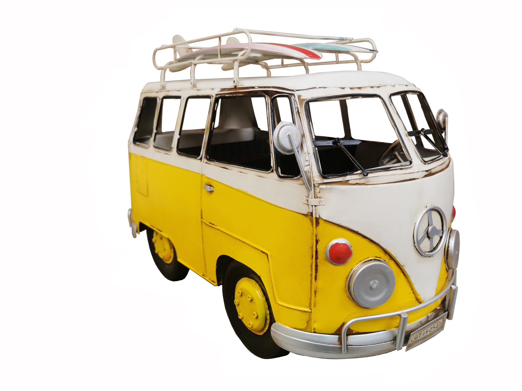 Oversized Vintage VW Bus Metal Model