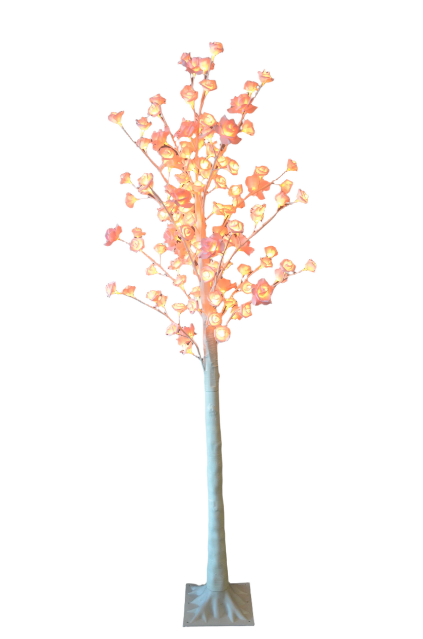 Pre-Lit Pink Rose Lighted Tree