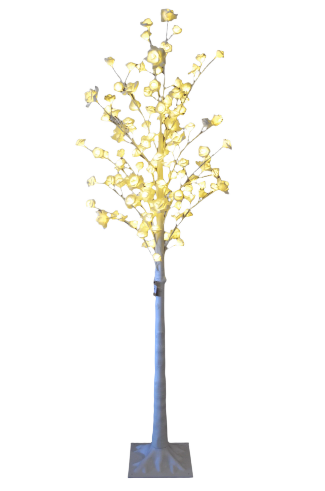 Pre-Lit  White Rose Lighted Tree