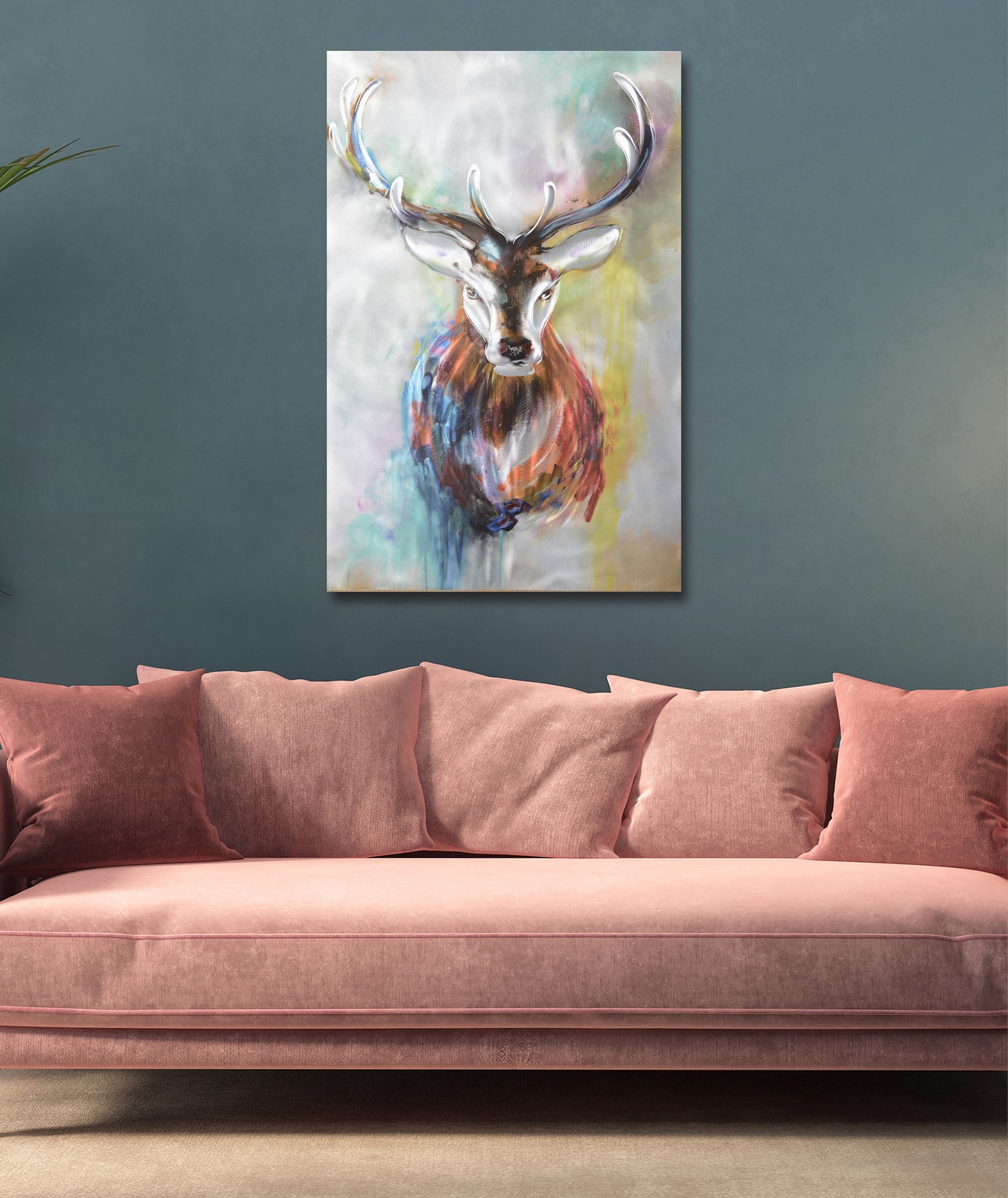 Brown Stag Metal Wall Art - Peterson Housewares & Artwares