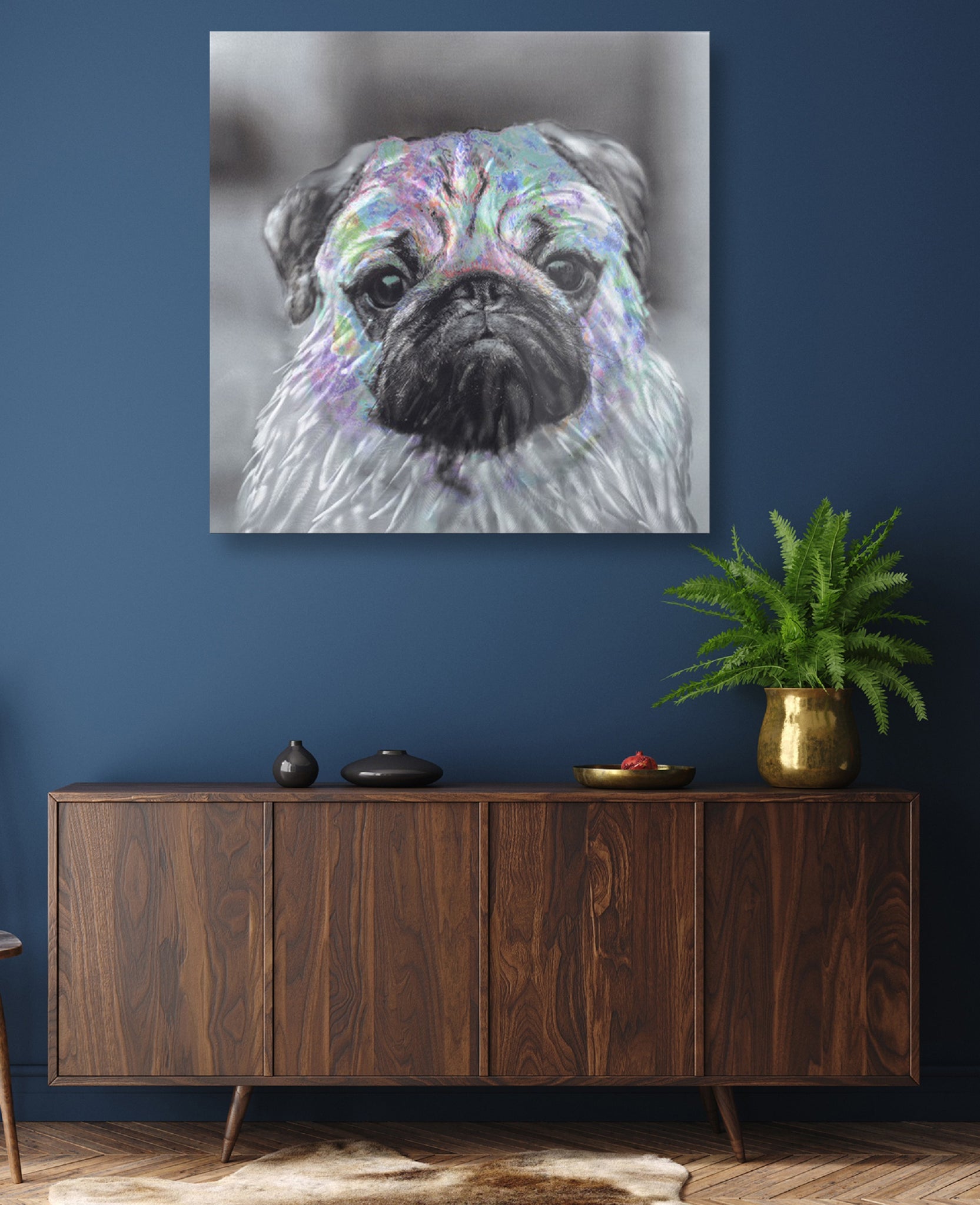 Innocent Pug Metal Wall Art - Peterson Housewares & Artwares