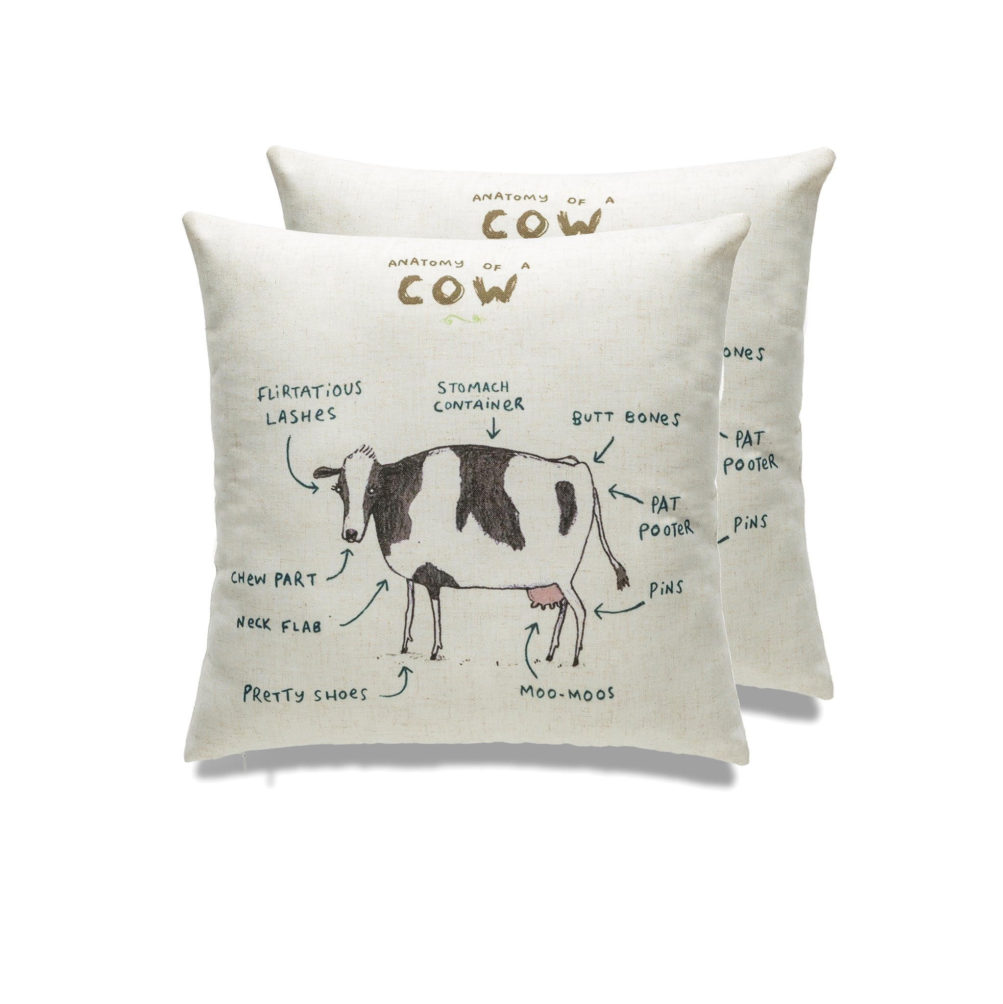 Farmhouse animals throw pillow - set of 2 - Peterson Housewares & Artwares